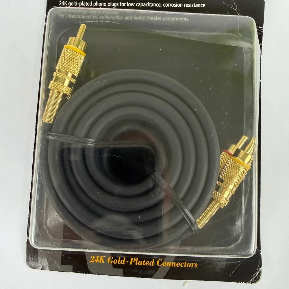 RadioShack Gold Series 6ft Stereo Audio Video Cable 24K Gold Plated 15-1508C NEW